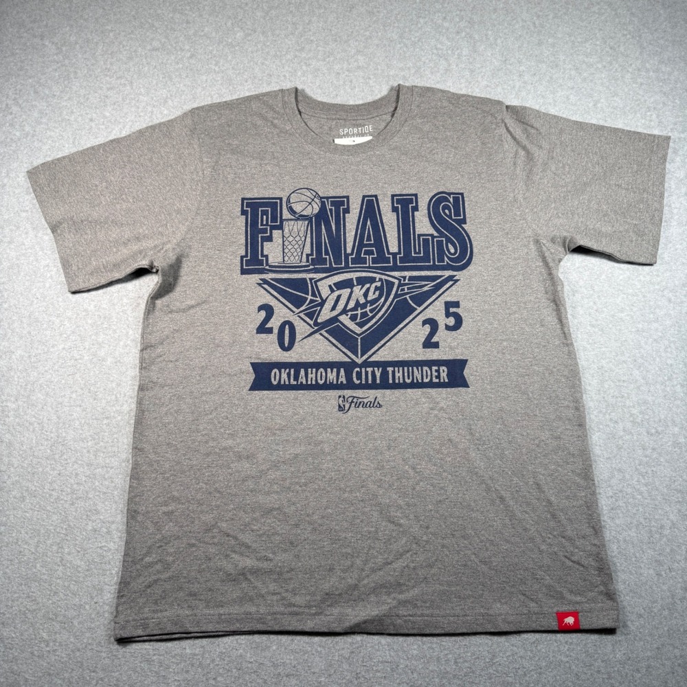 Sportiqe Oklahoma City Thunder 2025 NBA Finals T-Shirt Grey Large OKCTMT803504
